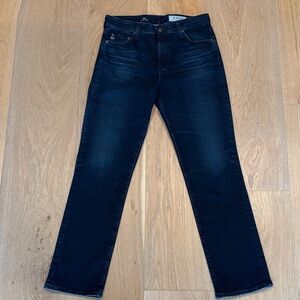 AG Mari High-Rise Straight Jeans | 29R | Dark Blue | Classic | Preppy | Stretch